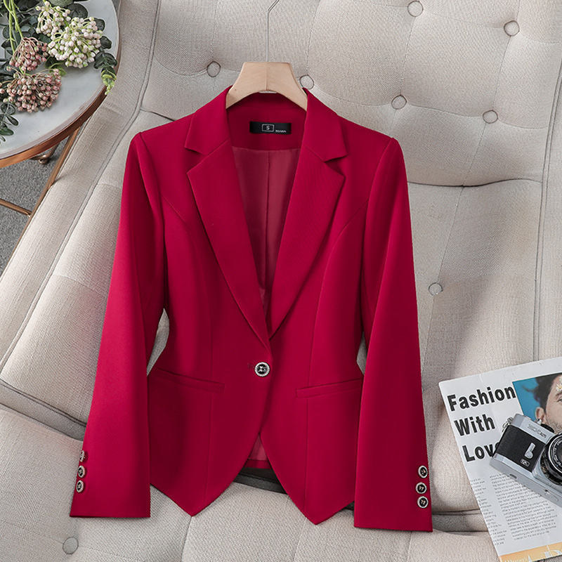 Women Formal Wear With Black Blazer - Neue Modische Damen-Blazer in Rot, Weiß