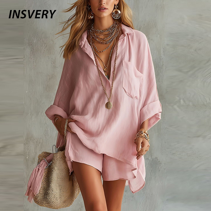 Women'S Formal Wear Blouse - Frühling Sommer Langarm V-Ausschnitt Hemdbluse Hochgeschnittene