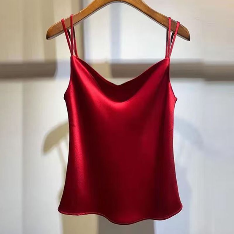Silk Camisole Work - 2025 Sexy Satin Seide Leibchen Frauen