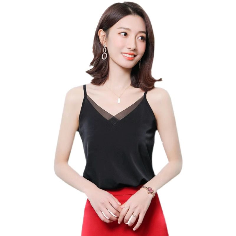 Neuer Stil: Eisseiden-Camisole – Women Formal Office Wear Tops Bewertung und Preis