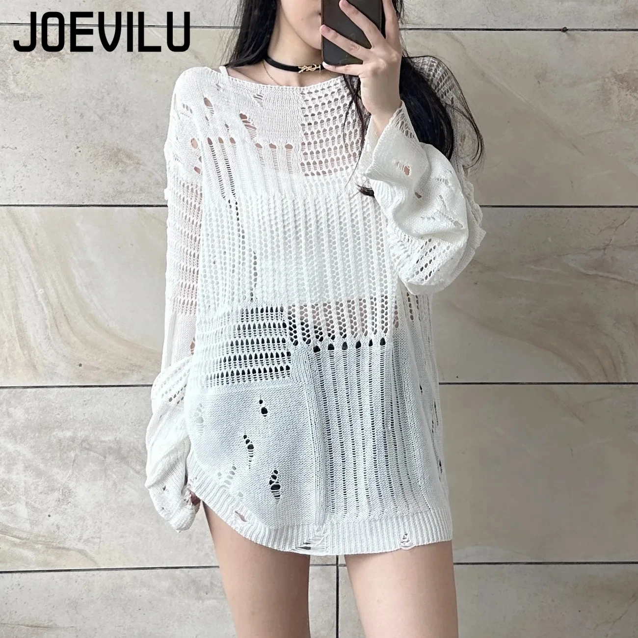 JOEVILU Hohl Stricken Bluse So – Women'S Formal Wear Blouse Bewertung und Preis