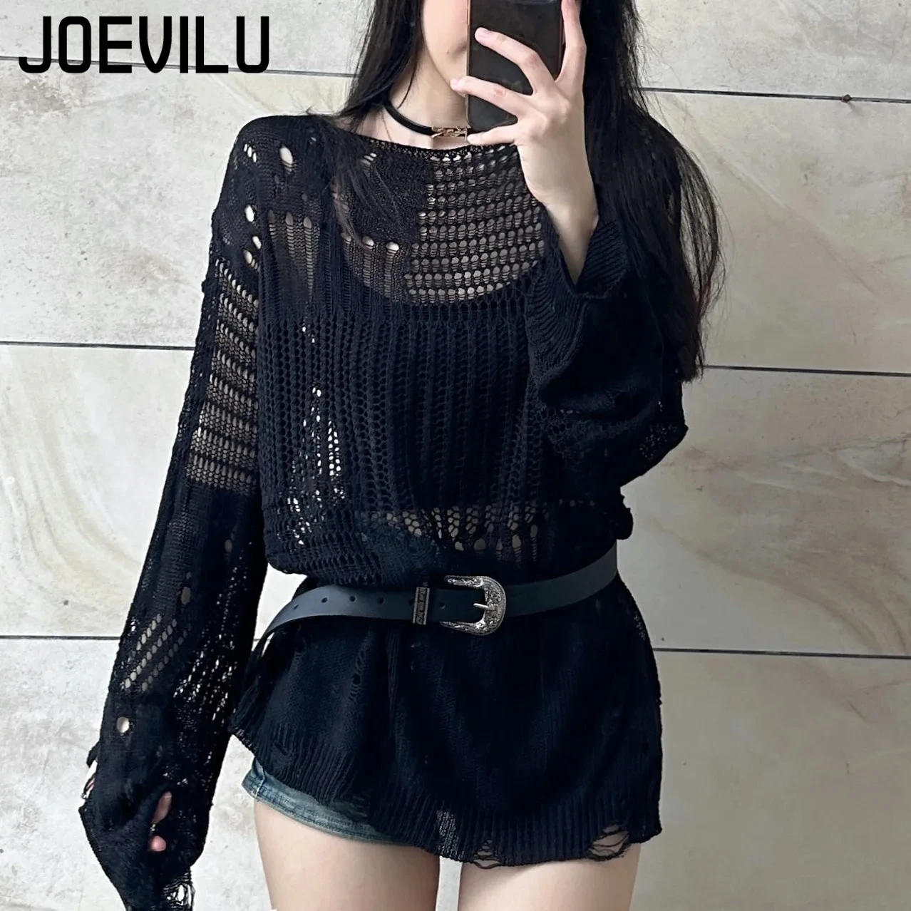 JOEVILU Hohl Stricken Bluse So – Women'S Formal Wear Blouse Bewertung und Preis
