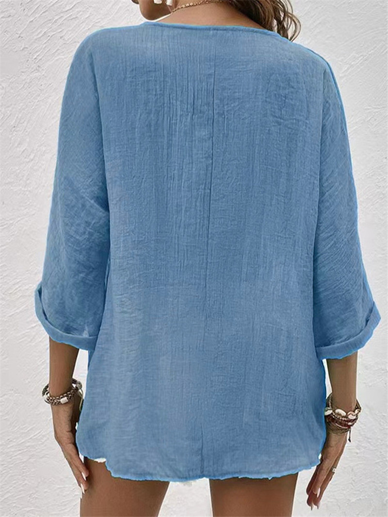 Elegante Tasten Solide Bluse F – Women'S Formal Wear Blouse Bewertung und Preis