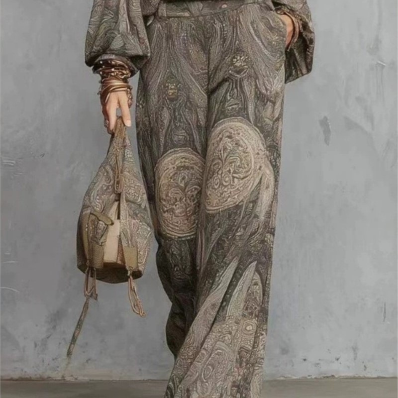 Boho Paisley-Print Zweiteiler  – Women'S Formal Wear Blouse Bewertung und Preis