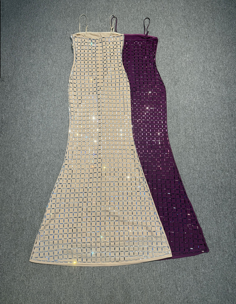 Lila Kristall Frauen Abendklei – Women Formal Wear With Skirt Bewertung und Preis