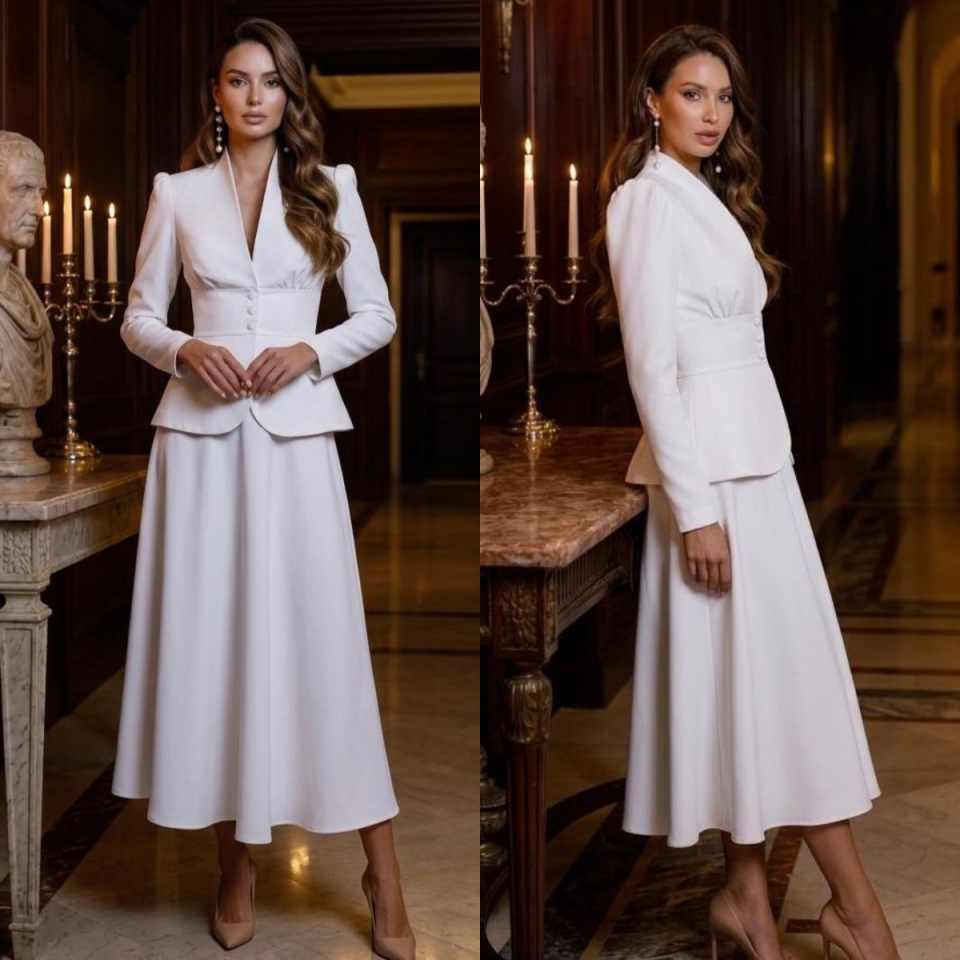 Elegantes Zweiteiler-Damenanzu – Women Formal Wear With Skirt Bewertung und Preis