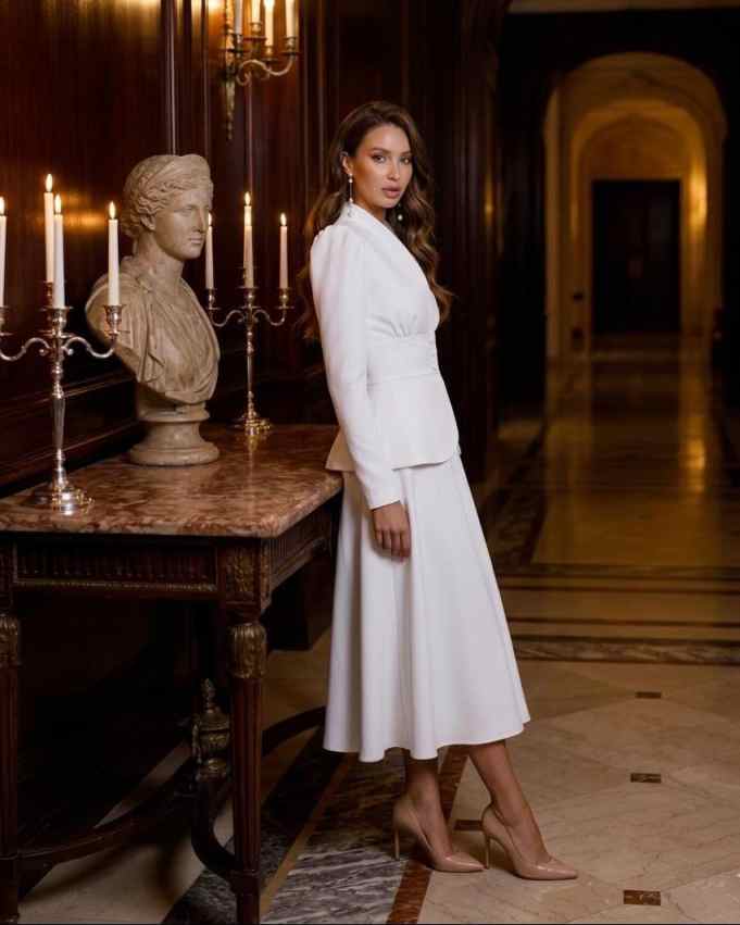 Elegantes Zweiteiler-Damenanzu – Women Formal Wear With Skirt Bewertung und Preis