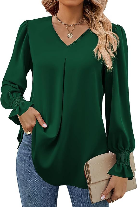 Damen-Langarmshirt, Frühling,  – Women'S Formal Wear Blouse Bewertung und Preis