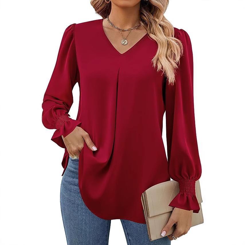 Damen-Langarmshirt, Frühling,  – Women'S Formal Wear Blouse Bewertung und Preis